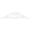 Ekena Millwork Pitch Wagon Wheel Architectural Grade PVC Gable Pediment, 48"W x 12"H x 1"P (6/12) GPP048X012X100WAG - alternate 3
